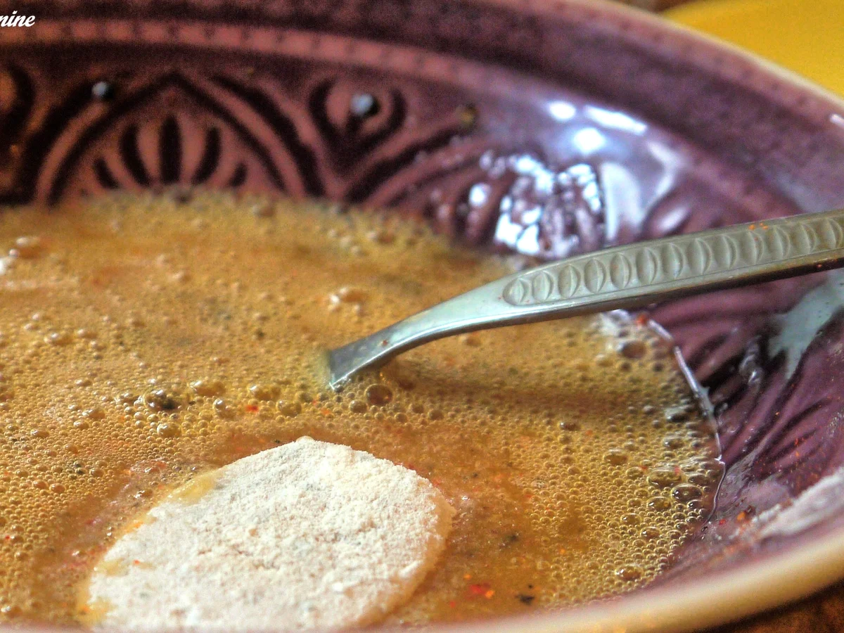 Linsensalat mit panierten Weißwurstscheiben - Rezept - Bild Nr. 828