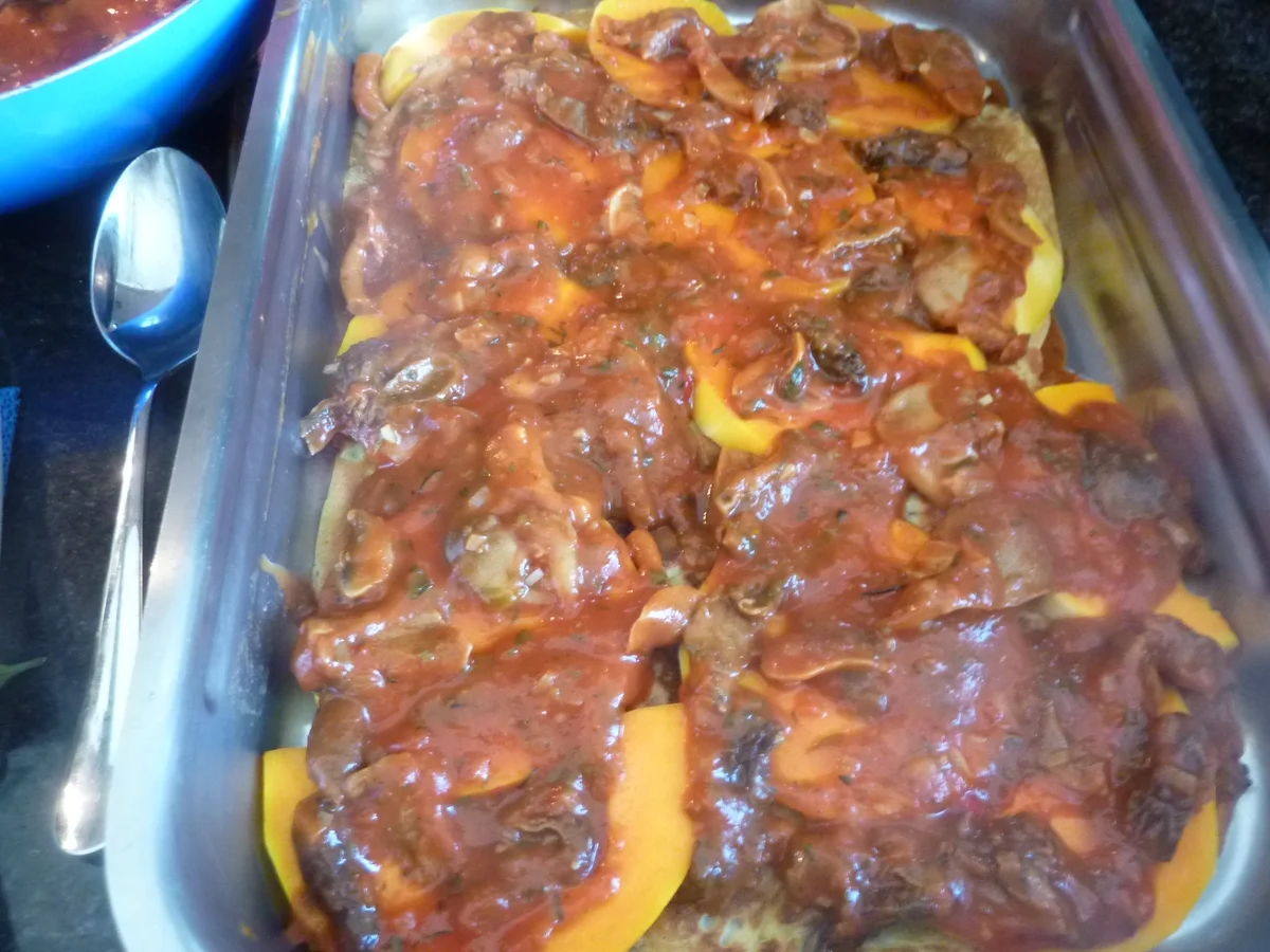 Rezept: Omeletten- Kürbis-Lasagne Bild Nr. 799 Omeletten- Kürbis-Lasagne - Rezept - Bild Nr. 799