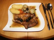 Kaninchen mit Weißwein-Balsamico und Oliven - Rezept - Bild Nr. 836
