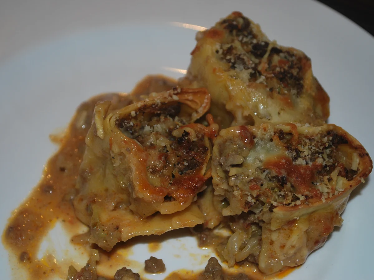 Nudel-Rolls mit Wirsing-Hackfüllung in Käsesauce - Rezept - Bild Nr. 900