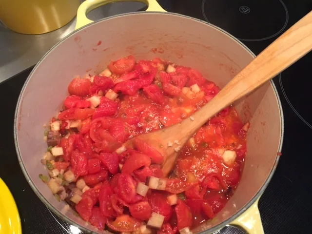 Matbucha mit Auberginen und Cocktailtomaten - Rezept - Bild Nr. 911