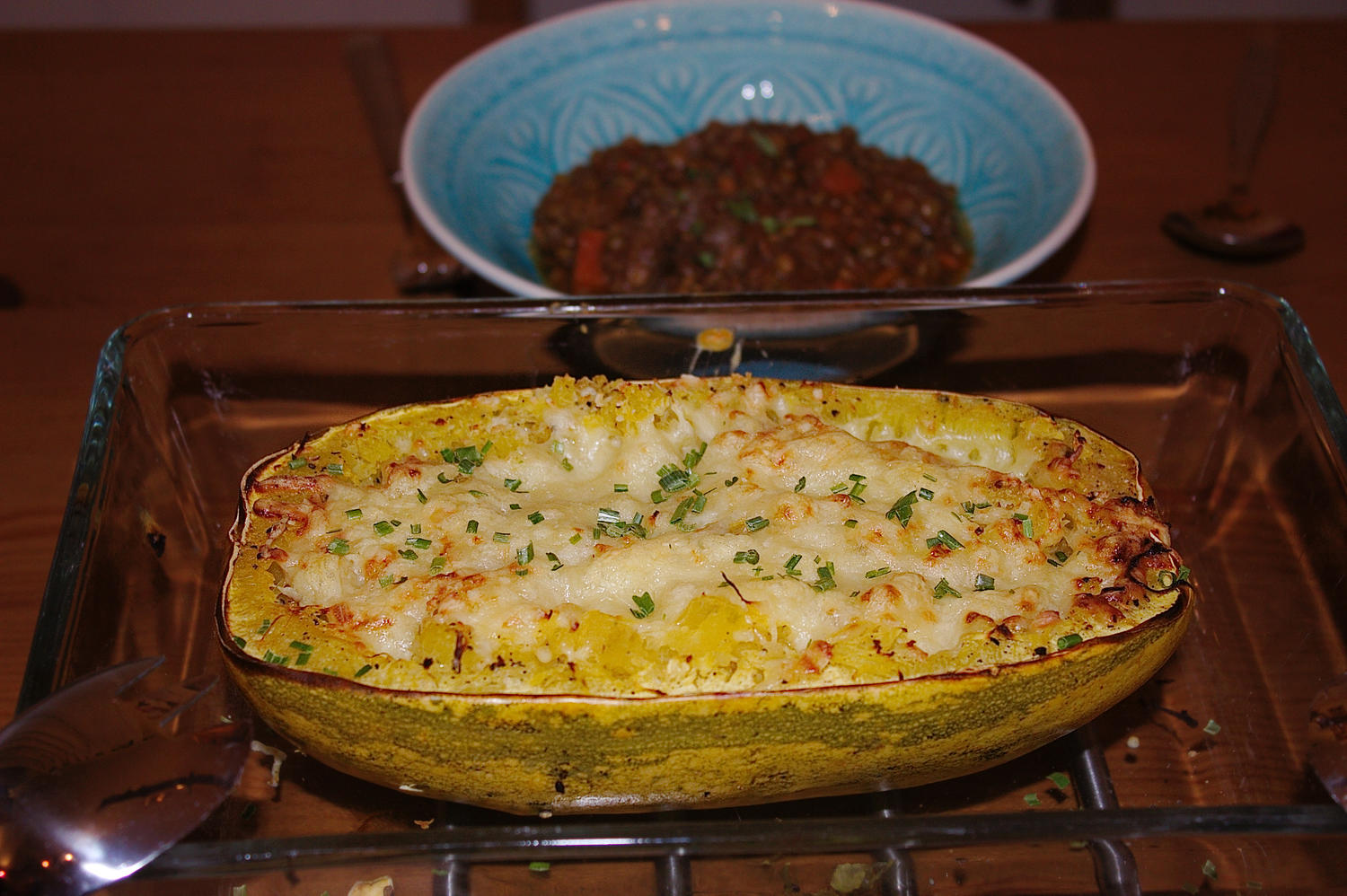 Spaghettikürbis überbacken - Rezept mit Bild - kochbar.de