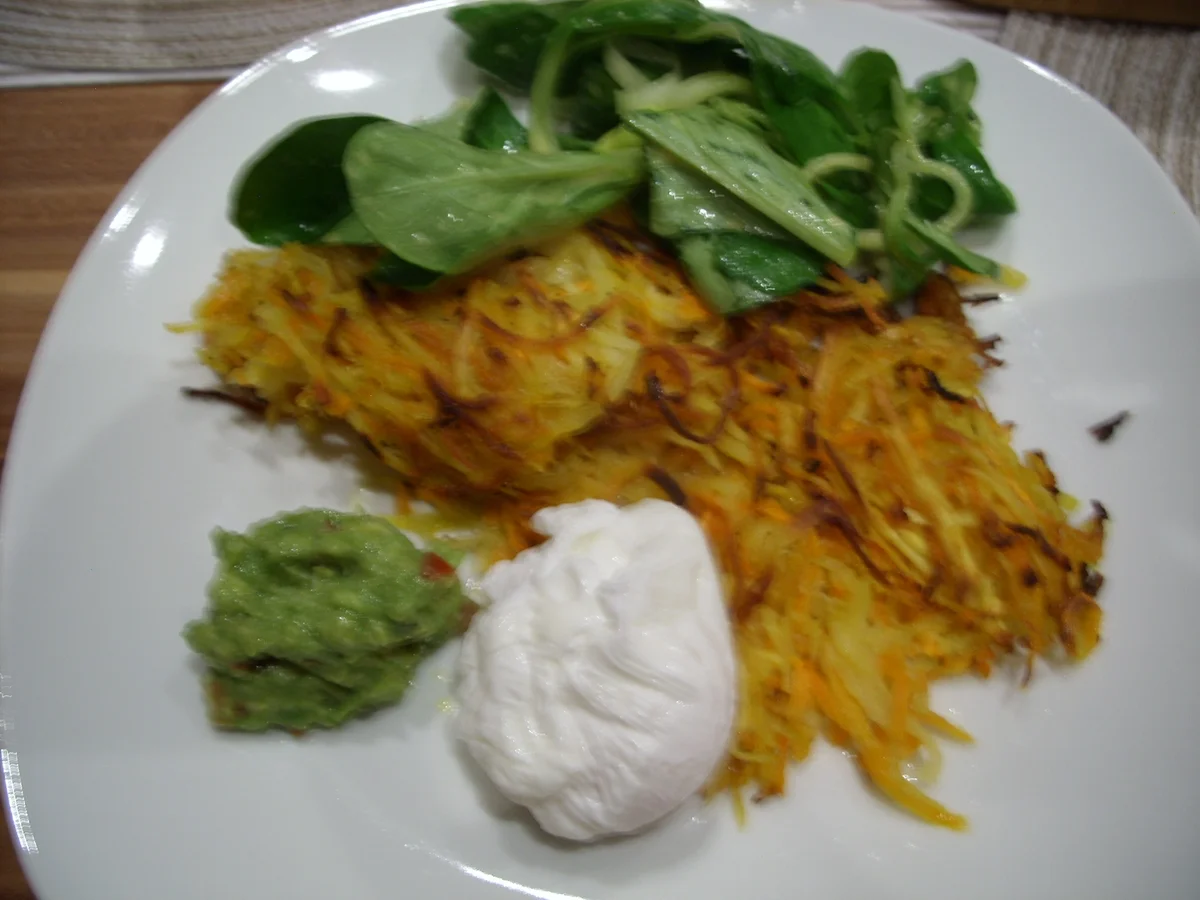 Gemüserösti aus dem Ofen mit Guacamole und pochiertem Ei - Rezept - Bild Nr. 936