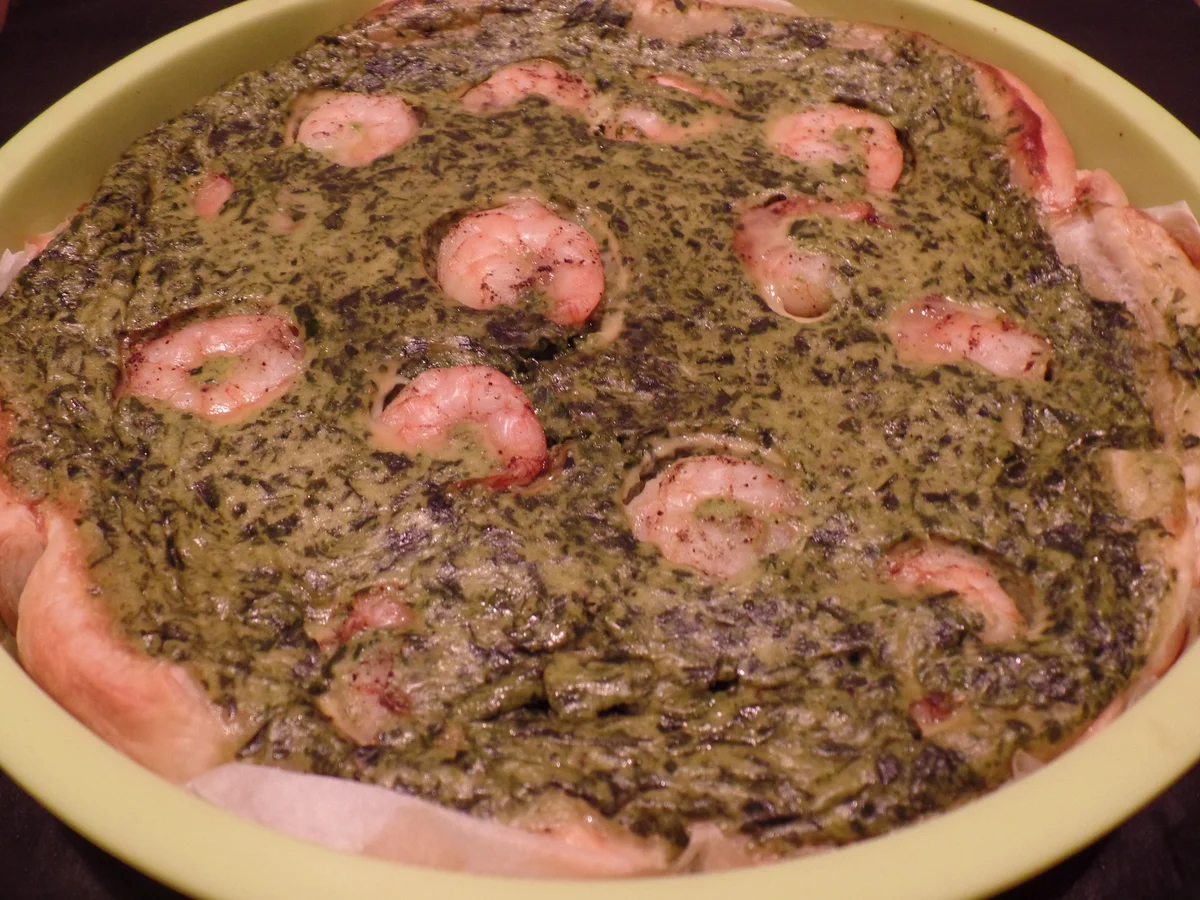 Rezept: Spinatguiche mit Garnelen Bild Nr. 951 Spinatguiche mit Garnelen - Rezept - Bild Nr. 951