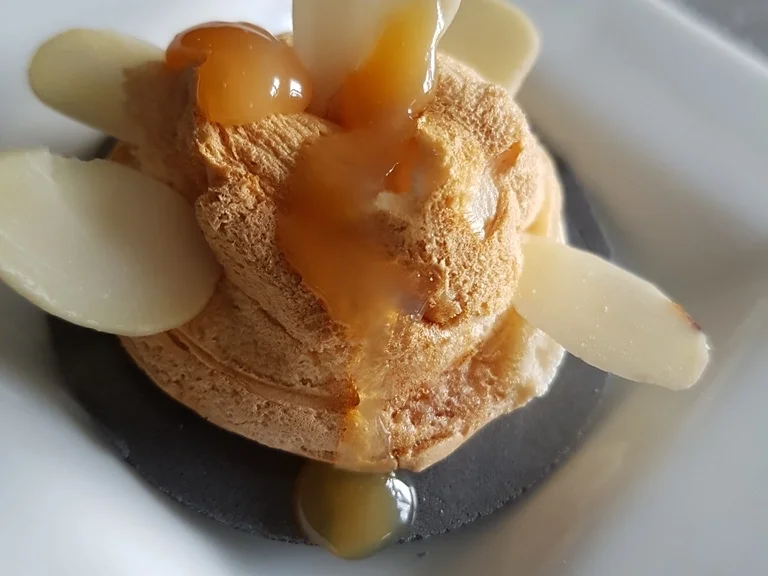 Eischneekugeln auf Kastanien Orangenboden - Rezept - Bild Nr. 950