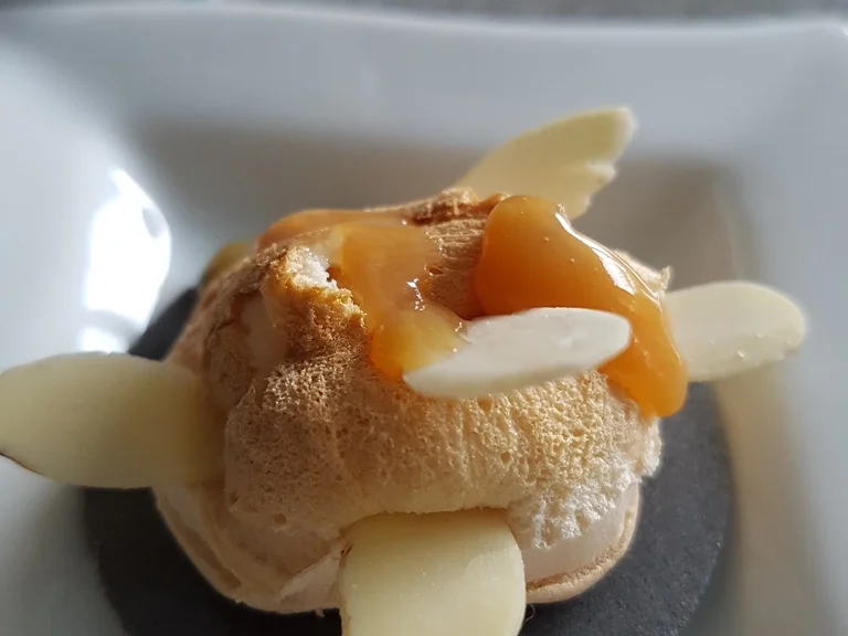 Eischneekugeln auf Kastanien Orangenboden - Rezept - Bild Nr. 951