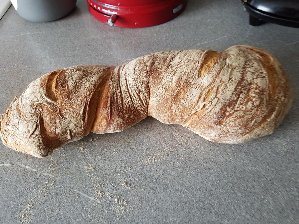 Bilder für Oma Löffel`s Brote = Ciabatta (etwas schräg) eben à la Biggi - Rezept