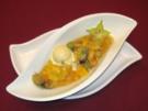 Exotische Früchtchen gratiniert mit Weinschaumsoße - Rezept