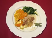 Lammstreifen mit Honig-Creme-fraiche - Rezept