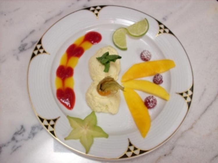 Caipirinha Mousse an Mango Himbeersoße - einfach - 146 kcal/100g