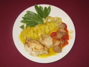 Rezept: Lotte mit Pasta, Safransoรe und Kaiserschoten Lotte mit Pasta, Safransoรe und Kaiserschoten - Rezept