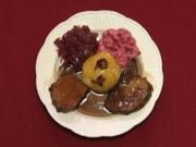 Wildschwein an Steinpilzen, Klößen und Rotkohl (Dagmar Frederic) - Rezept