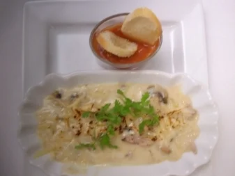 Gratiniertes Ragout Fin von der Wachtel - Rezept