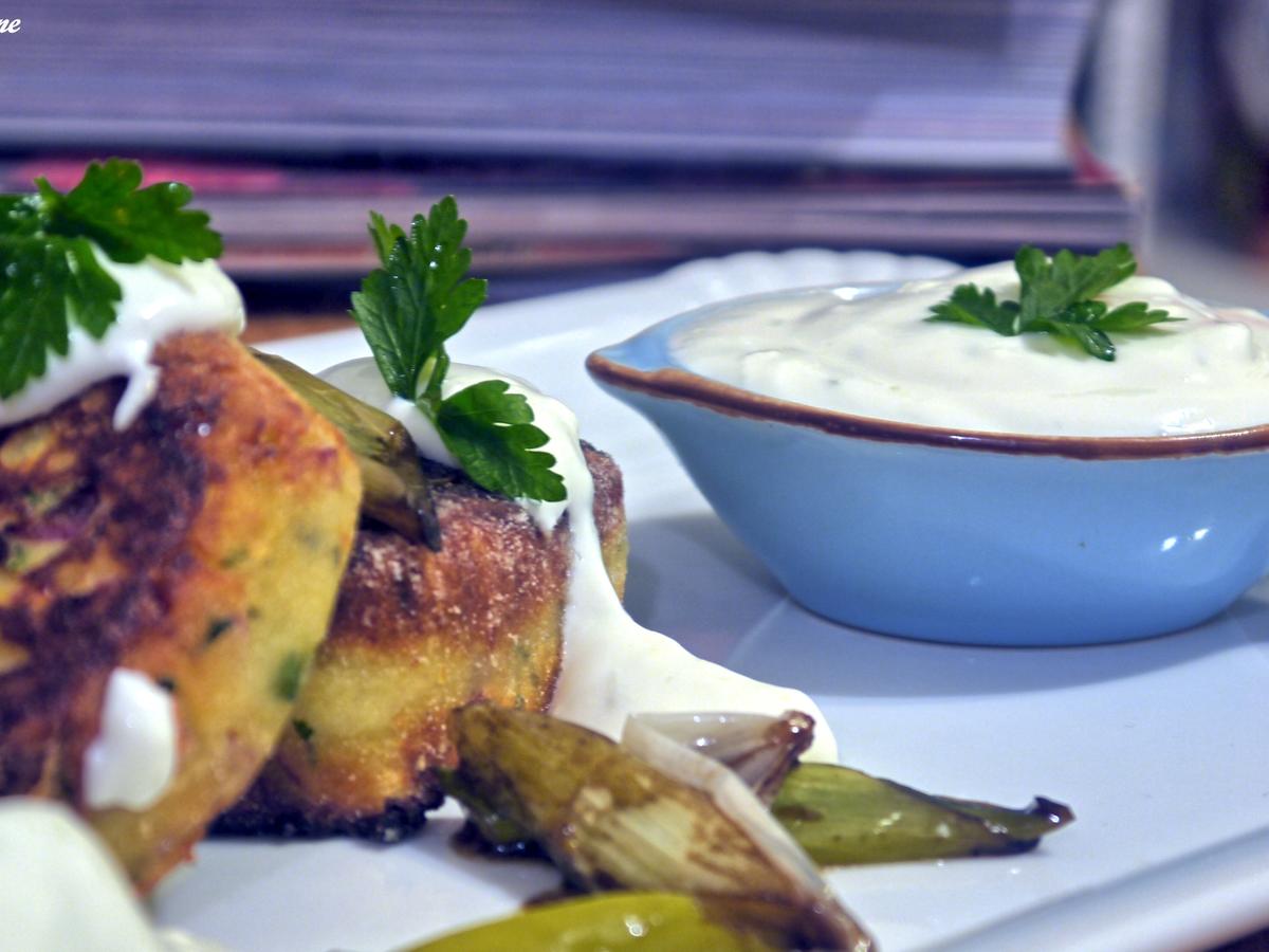 Kartoffel Chorizo Taler mit Limettendip und karamellisierten ...