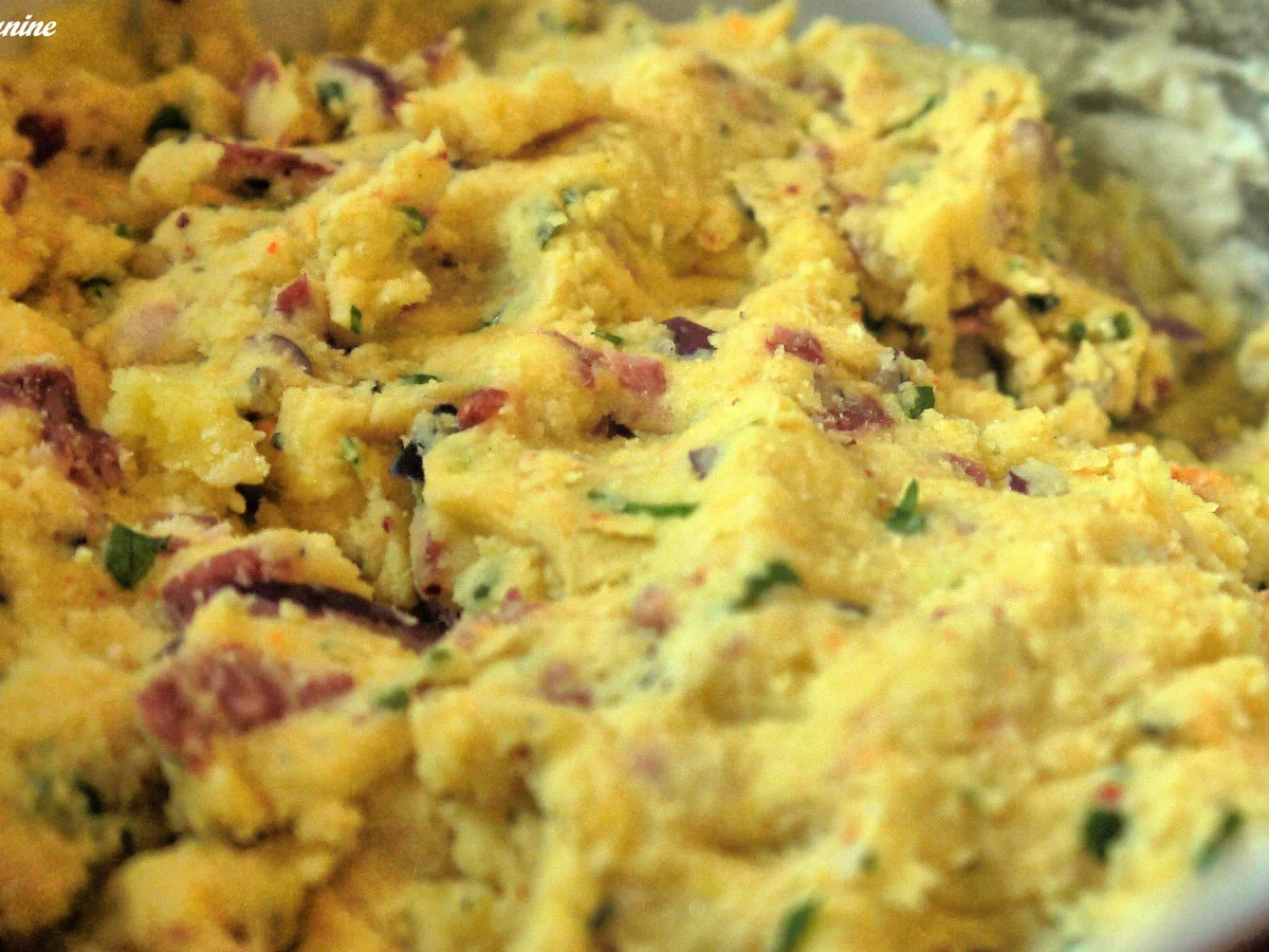 Kartoffel-Chorizo-Taler mit Limettendip und karamellisierten Lauchzwiebeln - Rezept - Bild Nr. 961