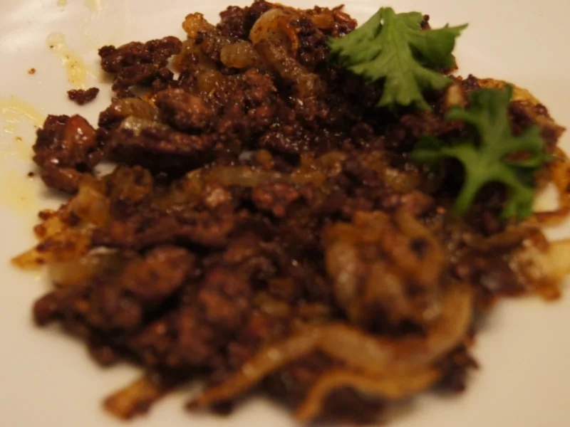 Pikante Hähnchenleber - Rezept