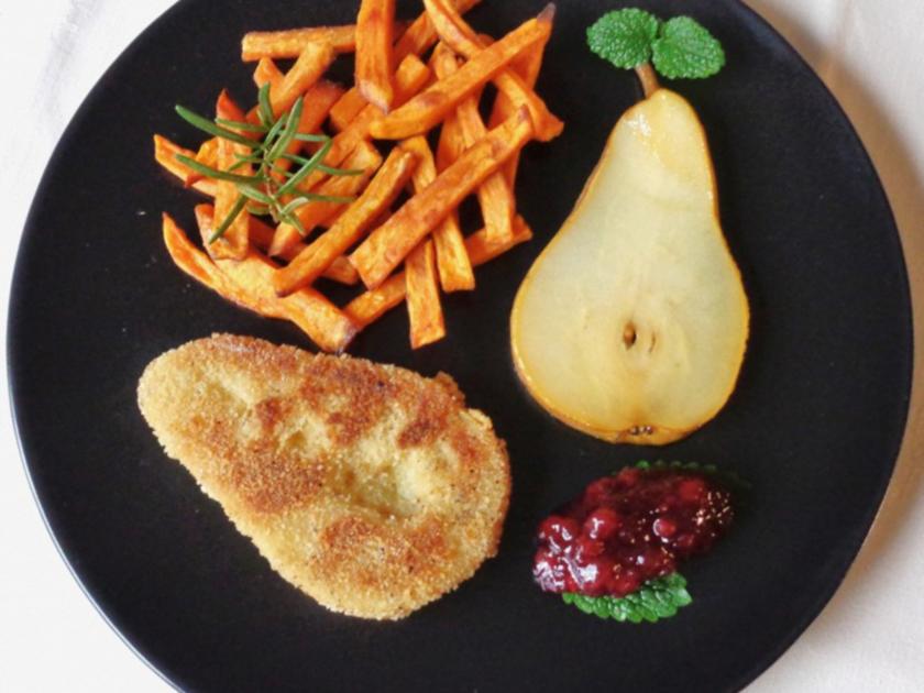 Zweierlei Birne ... paniert und karamellisiert ... - Rezept - kochbar.de