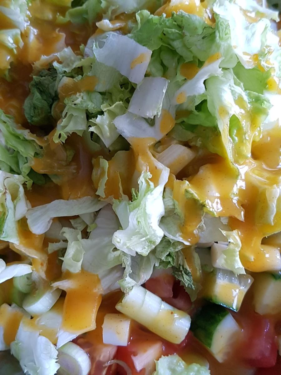 Salat mit Mango-Chili-Dressing - Rezept - Bild Nr. 5