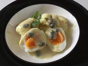 Senfeier mit Kapern an Kartoffelpüree - Rezept - Bild Nr. 1033