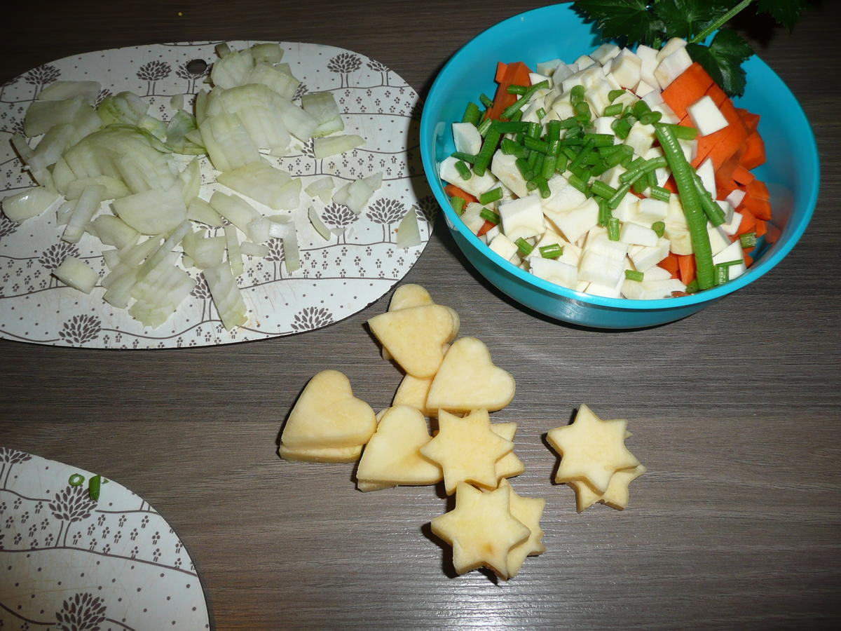 Wildschweinbraten mit Knödel, Steckrübengemüse und gem. Salat. - Rezept ...