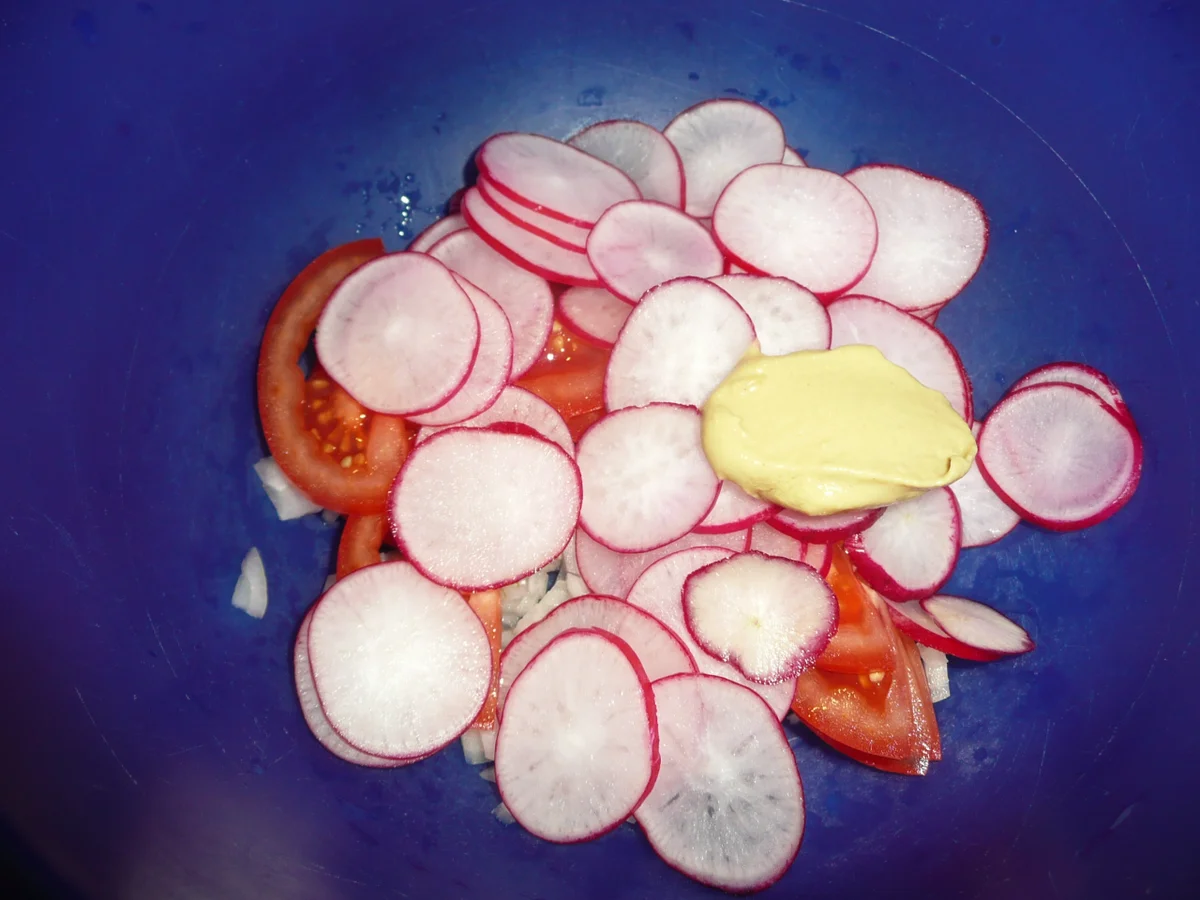 Wildschweinbraten mit Knödel, Steckrübengemüse und gem. Salat. - Rezept - Bild Nr. 1051
