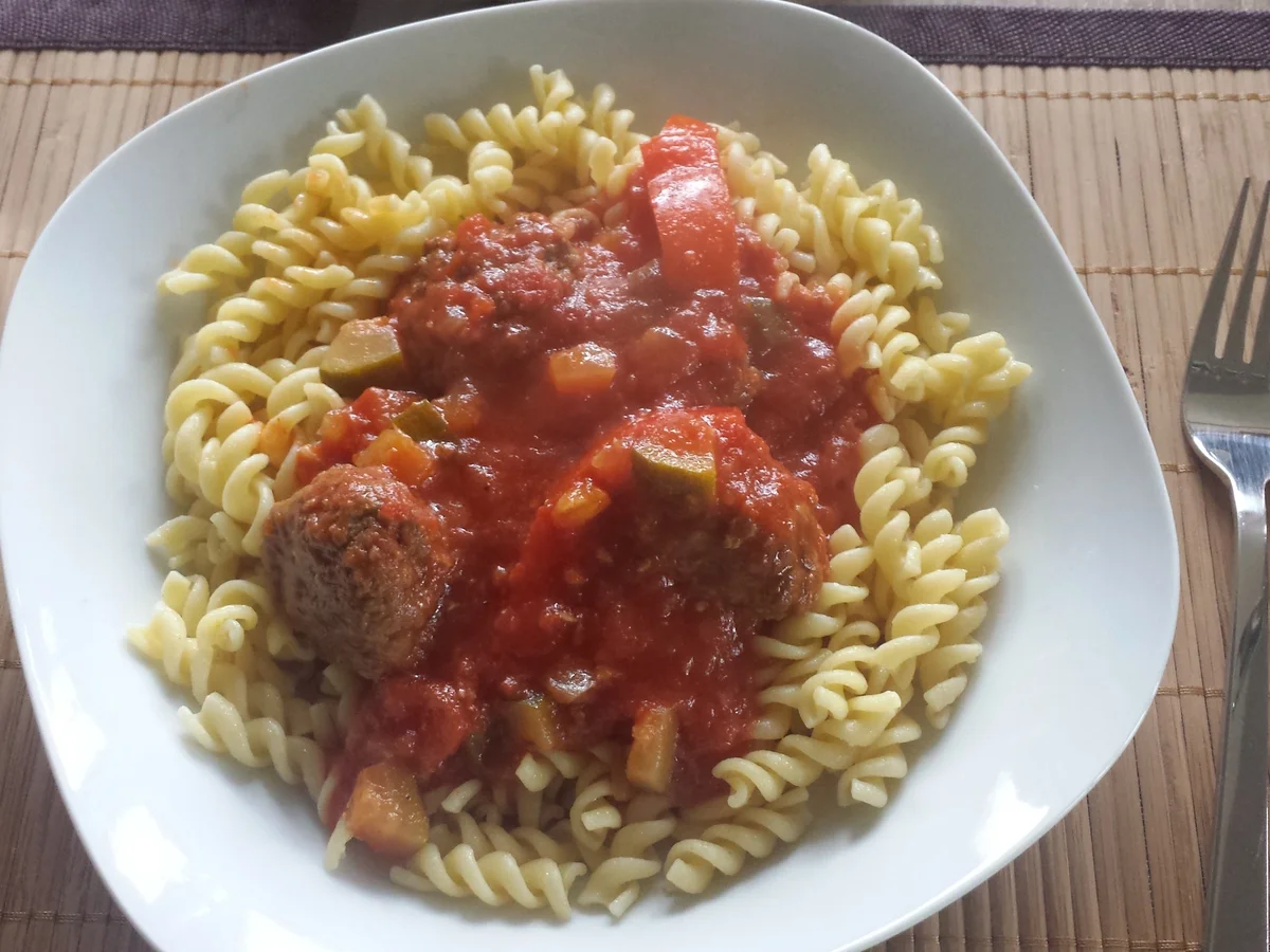 Pasta mit Fleischbällchen - Rezept - Bild Nr. 1064