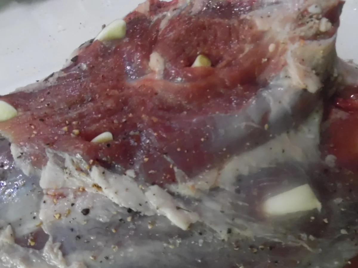 Rezept: Lammkeule mit Speckbohnen und Rosmarinkartoffeln Bild Nr. 1074 Lammkeule mit Speckbohnen und Rosmarinkartoffeln - Rezept - Bild Nr. 1074