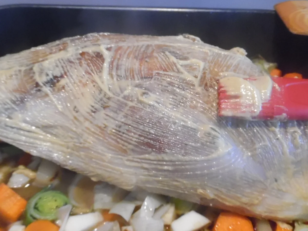 Rezept: Lammkeule mit Speckbohnen und Rosmarinkartoffeln Bild Nr. 1076 Lammkeule mit Speckbohnen und Rosmarinkartoffeln - Rezept - Bild Nr. 1076