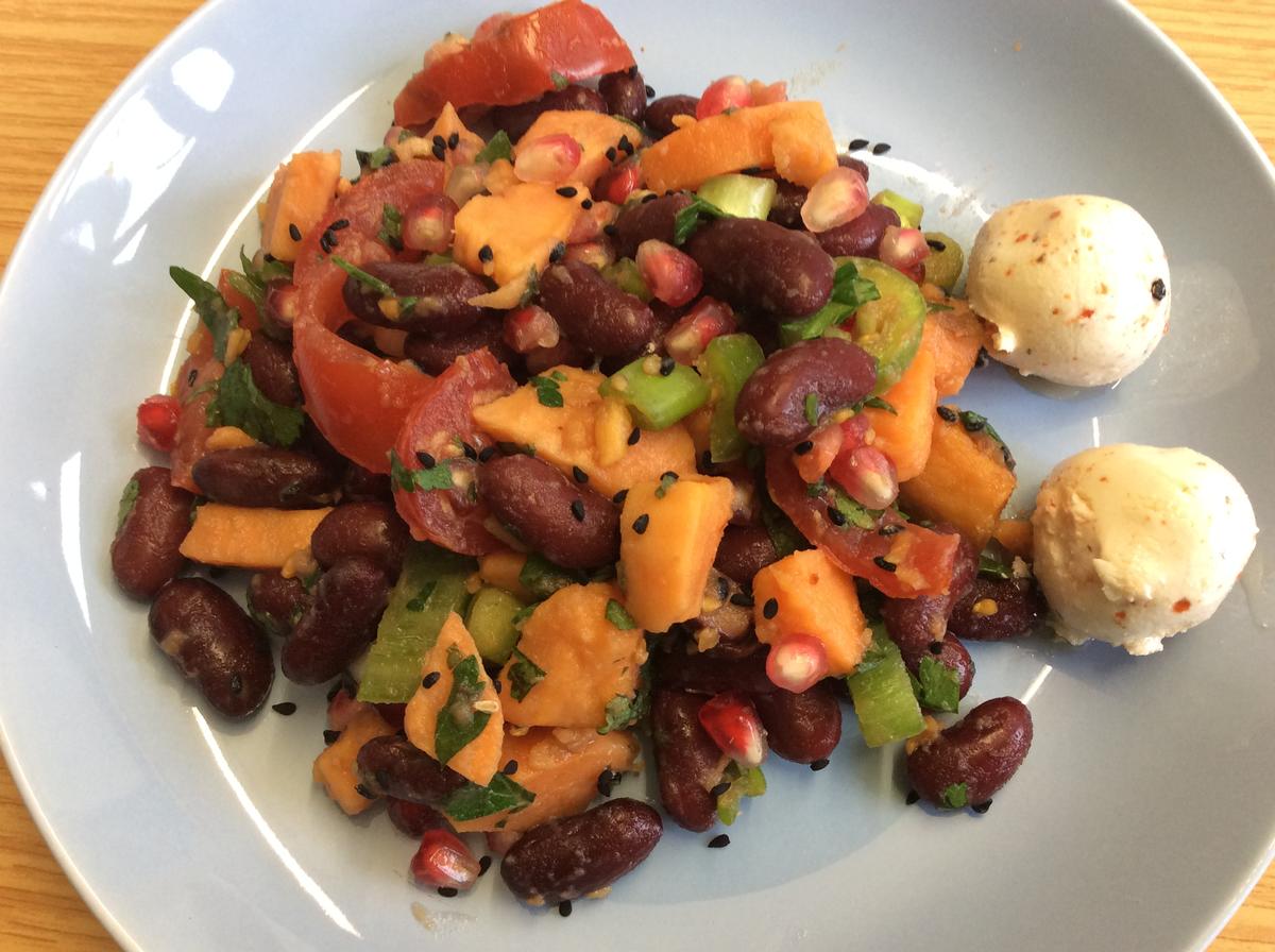 Süßkartoffel Salat mit Granatapfel - Rezept - Bild Nr. 1106