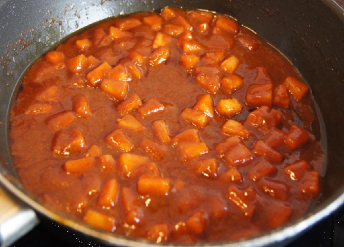 Hähnchenbrustfilet-Zwiebel-Schaschlik mit Currysauce süß-sauer und Zwiebel-Curry-Reis - Rezept - Bild Nr. 1158