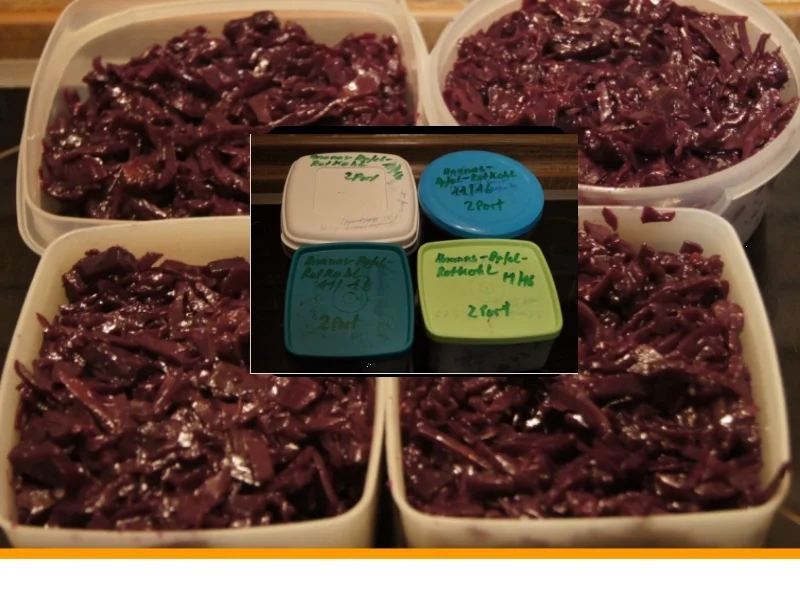 Kalbsrouladen mit Ananas-Apfel-Rotkohl und Tschechischen Hefeteig Klößen - Rezept - Bild Nr. 1126