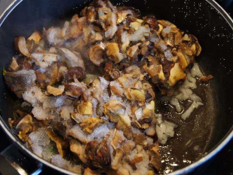 Rezept: Spinat-Semmelknödel mit Waldpilz-Rahmragout Bild Nr. 1117 Spinat-Semmelknödel mit Waldpilz-Rahmragout - Rezept - Bild Nr. 1117