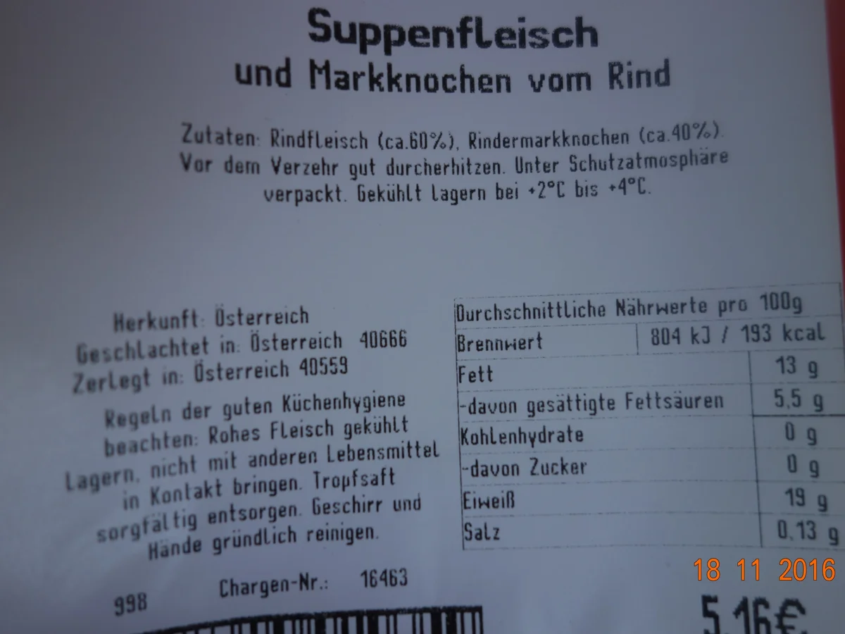 Heute gibts: Waltl`s kräftige Rindssuppe; - Rezept - Bild Nr. 1136