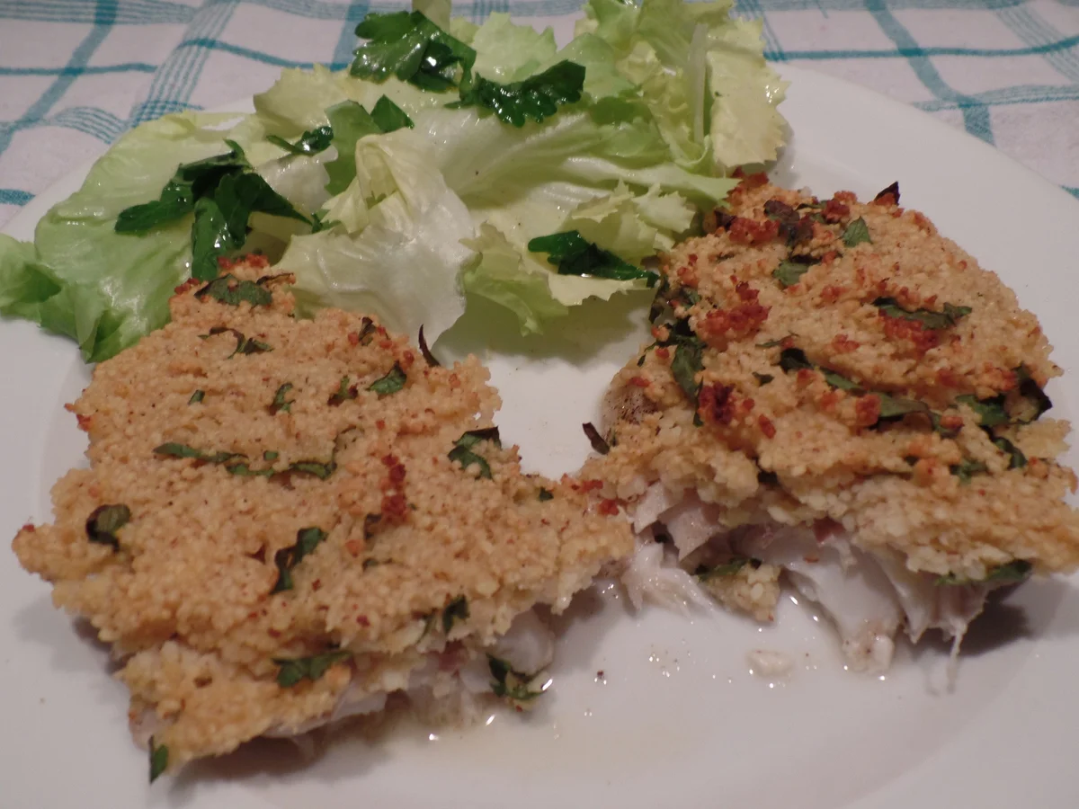 Rotbarsch mit Couscouskruste und Endiviensalat - Rezept - Bild Nr. 1158