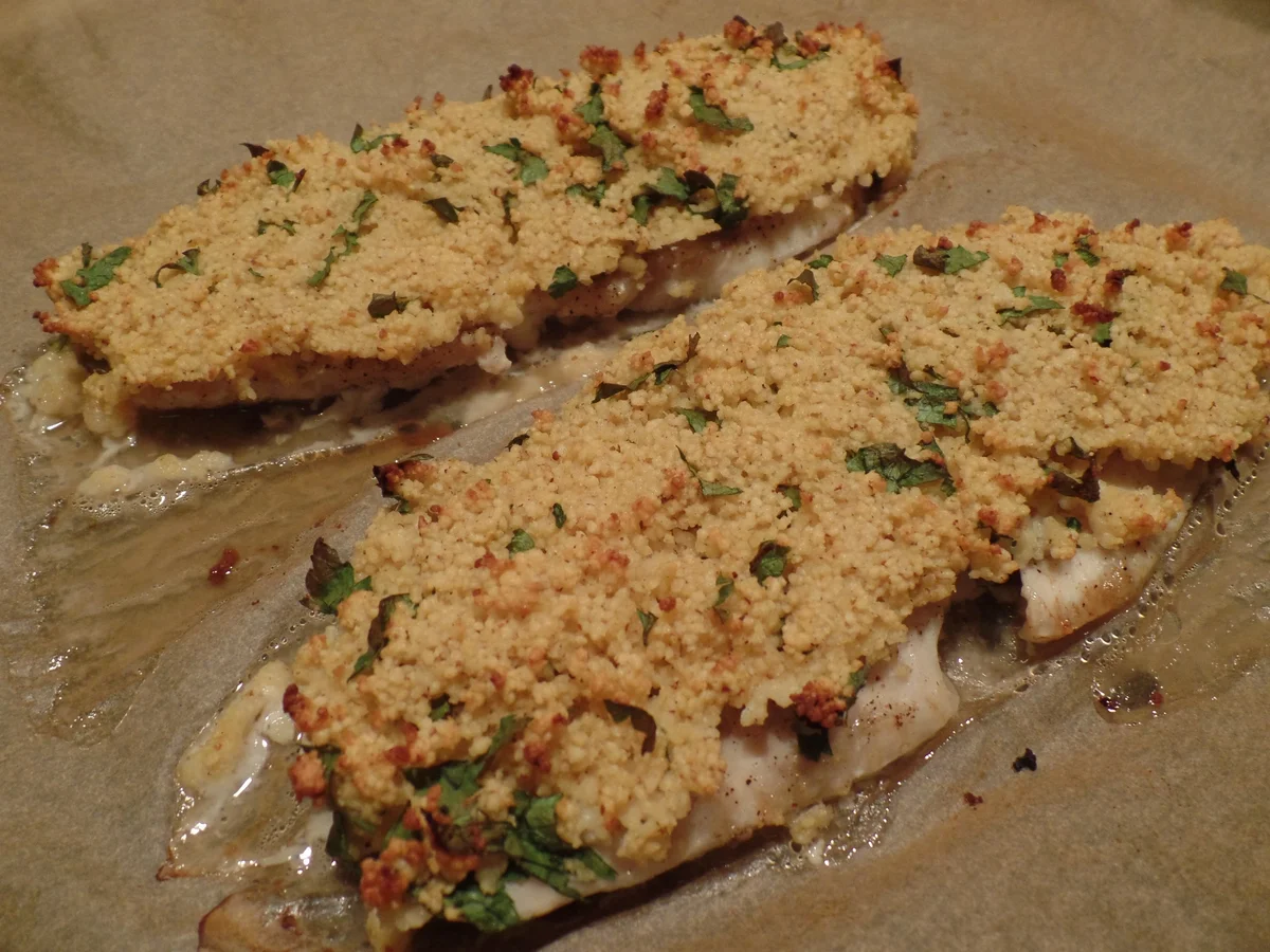Rotbarsch mit Couscouskruste und Endiviensalat - Rezept - Bild Nr. 1164