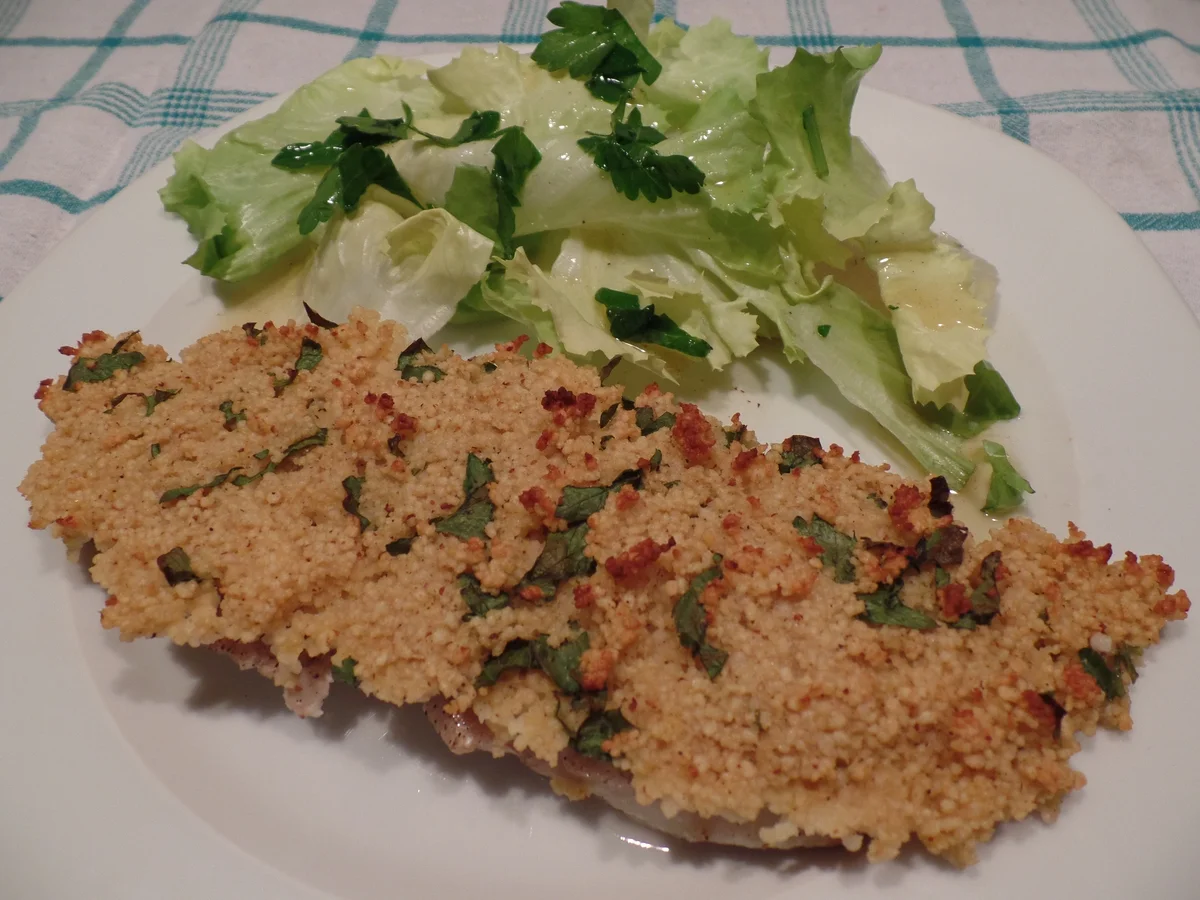 Rotbarsch mit Couscouskruste und Endiviensalat - Rezept - Bild Nr. 1165