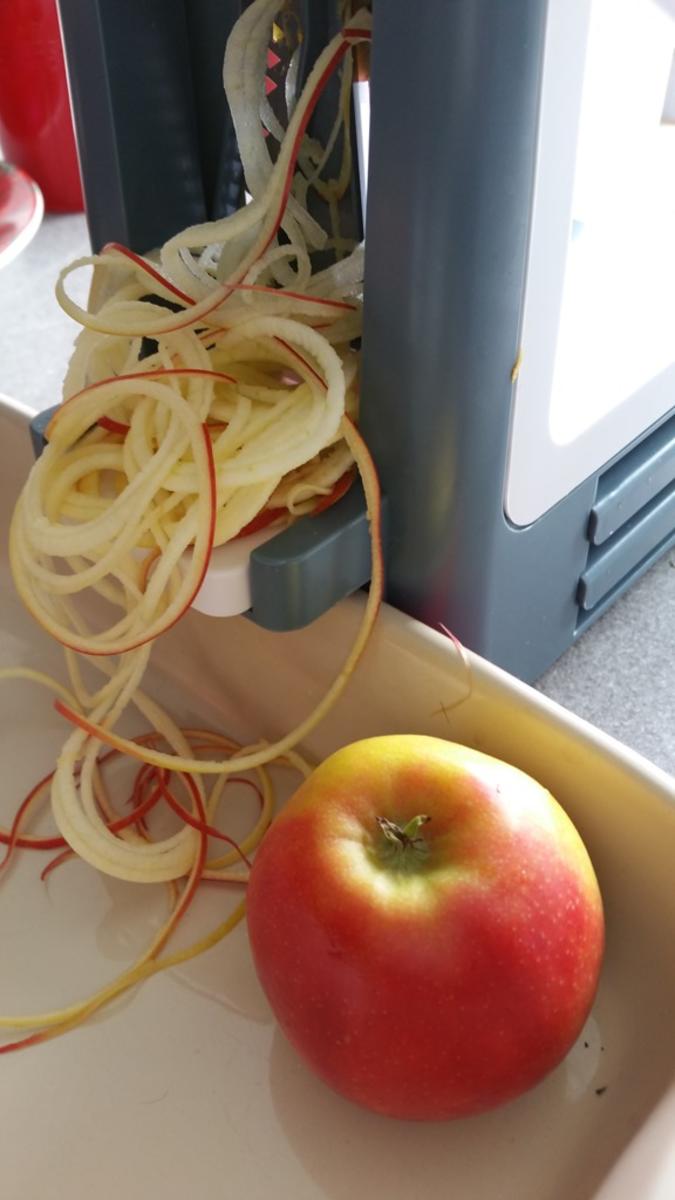 Scharfe Apfelspaghetti als Pausensnack - Rezept