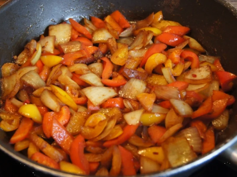 Kabeljau Filet auf Paprika-Gemüsezwiebel-Gemüse - Rezept - Bild Nr. 1209