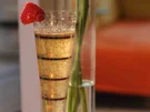 Champagner mit Erdbeeren auf Balsamico-Creme - Rezept