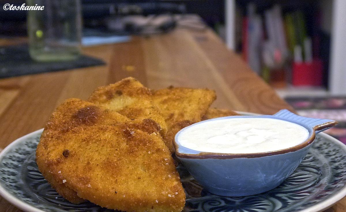 Sellerieschnitzel Mit Knobi Schmand Dip Rezept Kochbar De