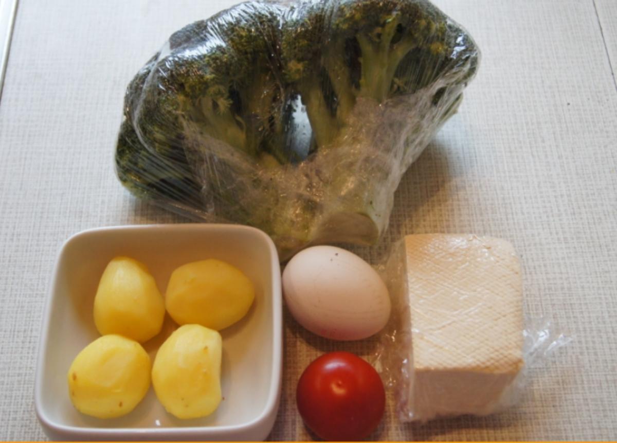 Tofuschnitzel mit Brokkoli und gebratenen Kartoffelspalten - Rezept - Bild Nr. 1208
