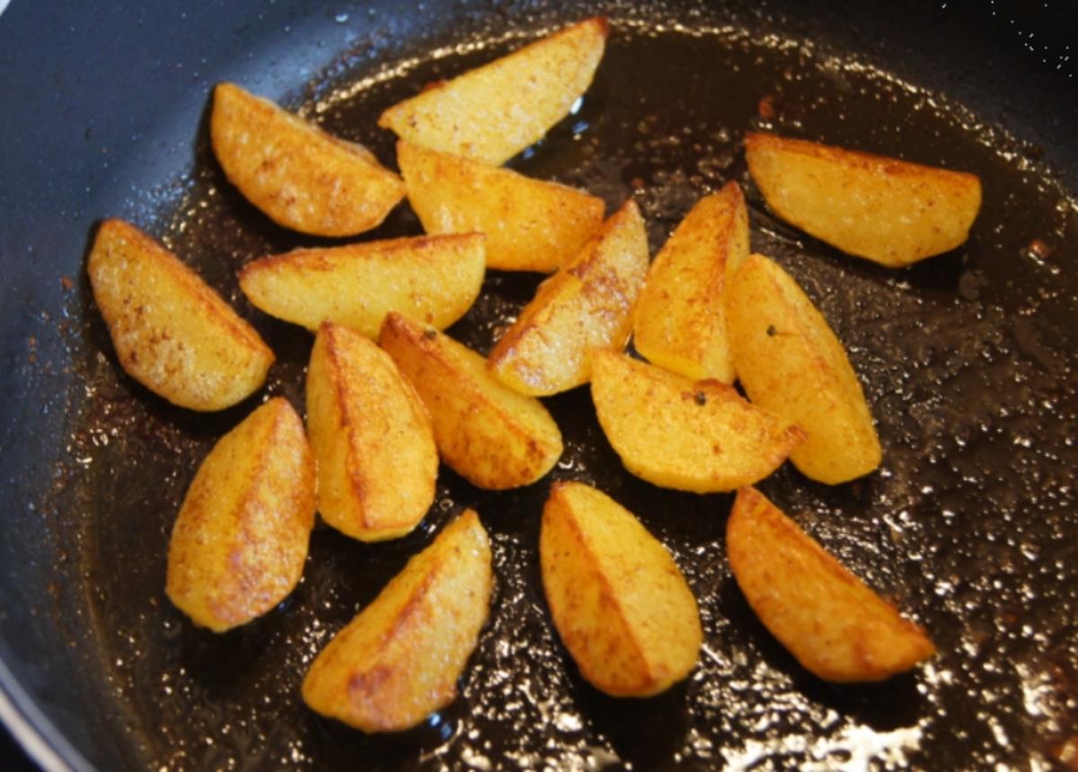 Tofuschnitzel mit Brokkoli und gebratenen Kartoffelspalten - Rezept - Bild Nr. 1220