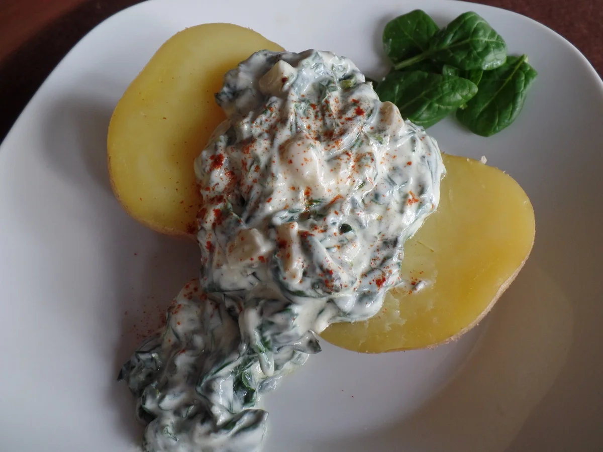 Pellkartoffeln mit Spinat-Zaziki - Rezept - Bild Nr. 1207
