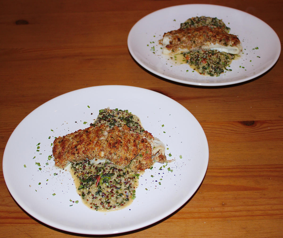 Überbackener Seelachs mit Knusperkruste und Quinoa-Risotto - Rezept - Bild Nr. 2