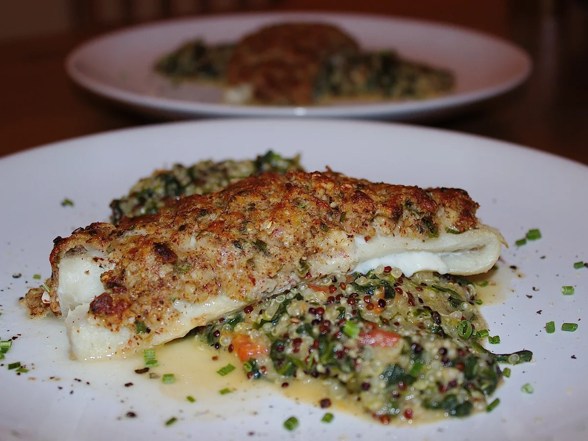 Überbackener Seelachs mit Knusperkruste und Quinoa-Risotto - Rezept - Bild Nr. 3