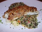 Überbackener Seelachs mit Knusperkruste und Quinoa-Risotto - Rezept