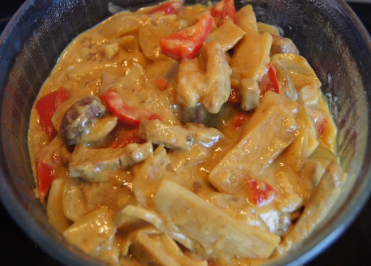 Schweinefilet-Gemüse-Kokos-Curry-Wok mit Basmatireis - Rezept - Bild Nr. 1219