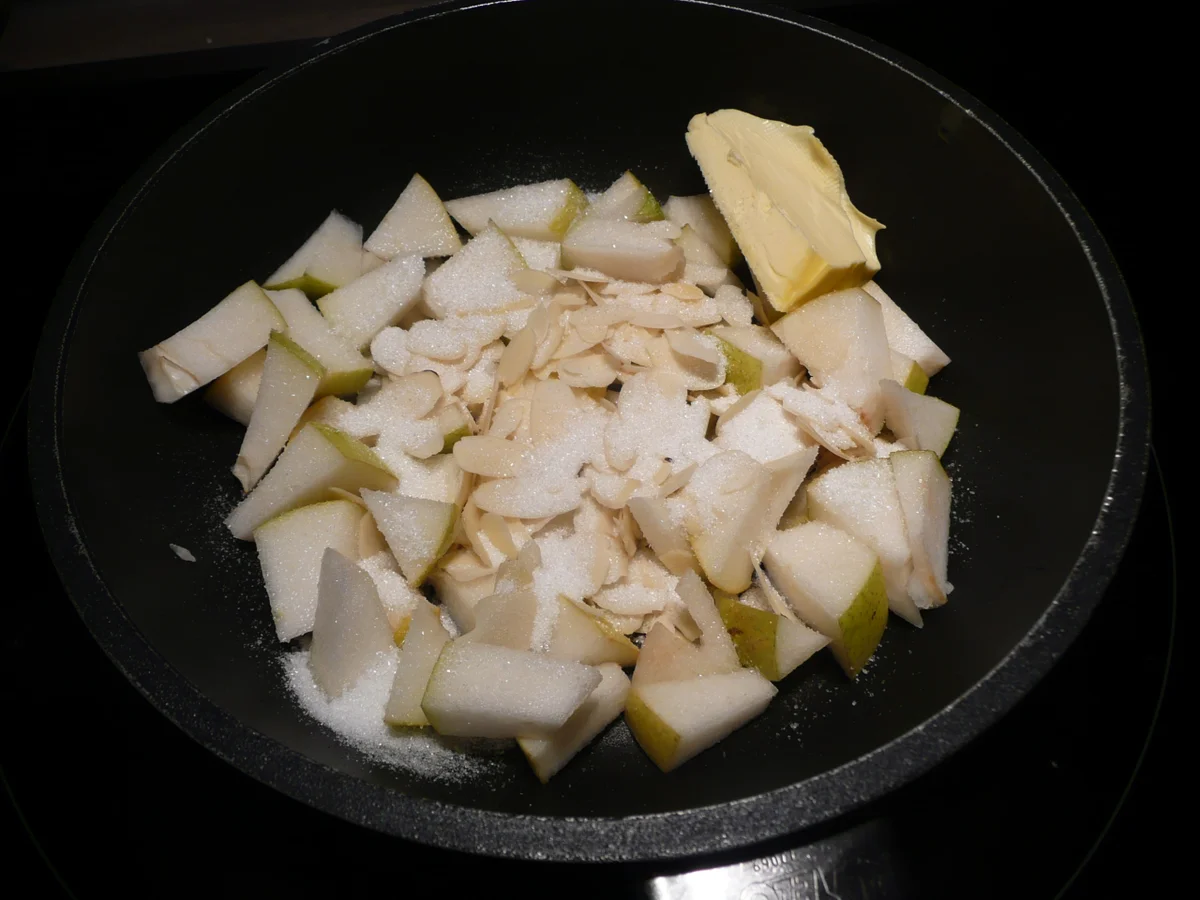 1. Advent : Schweine Medaillions an Reis + karamellisierten Birnen + Mandeln. - Rezept - Bild Nr. 1259