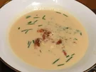 Weißweinsuppe mit Pancetta-Knusperflakes - Rezept
