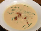 Weißweinsuppe mit Pancetta-Knusperflakes - Rezept